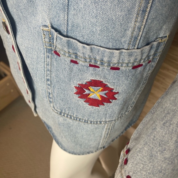 Vintage Aztec denim blazer - Picture 4 of 7